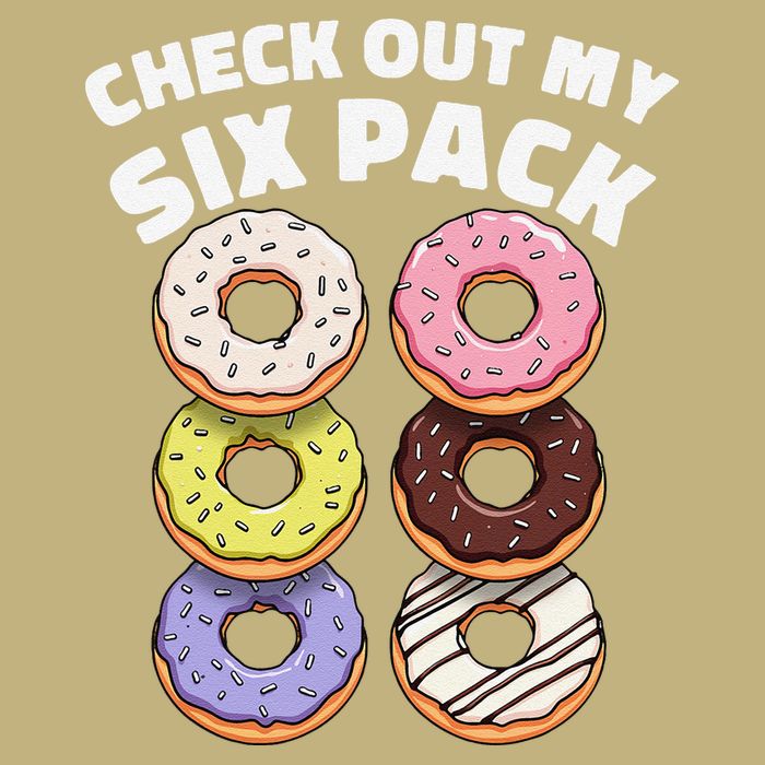 Check Out My Six Pack Funny Donut Design Long Sleeve Shirt