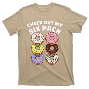 Check Out My Six Pack Funny Donut Design T-Shirt