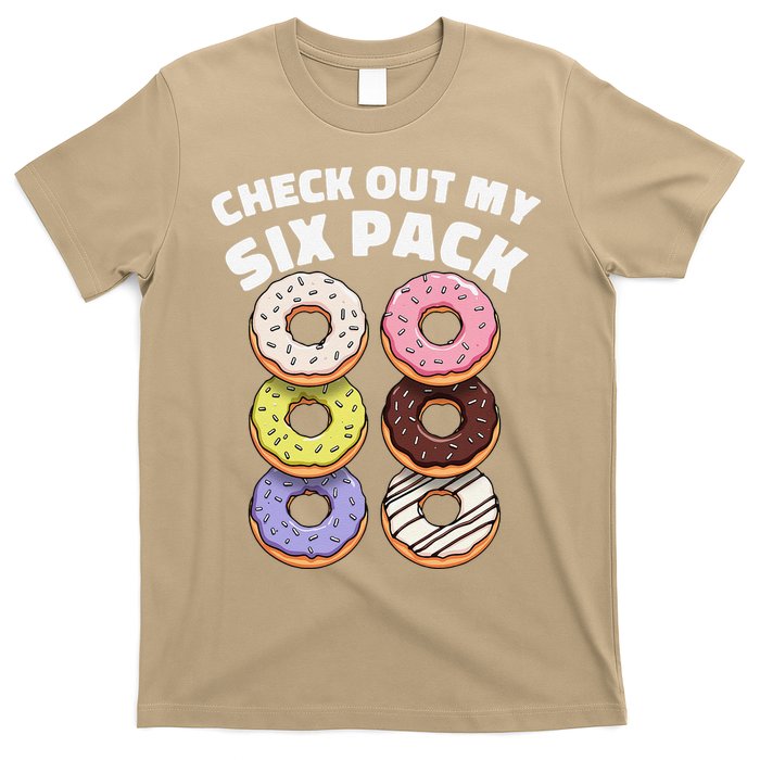 Check Out My Six Pack Funny Donut Design T-Shirt