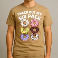Check Out My Six Pack Funny Donut Design T-Shirt