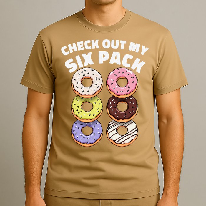 Check Out My Six Pack Funny Donut Design T-Shirt