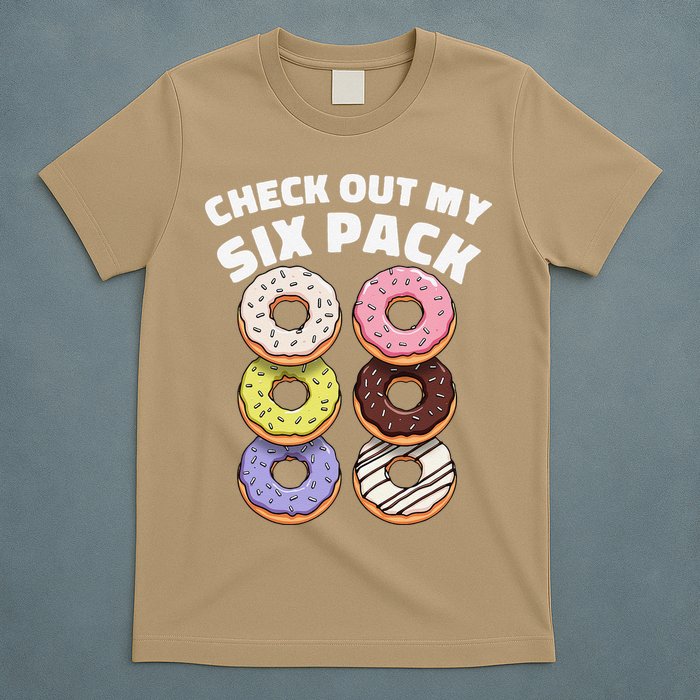 Check Out My Six Pack Funny Donut Design T-Shirt