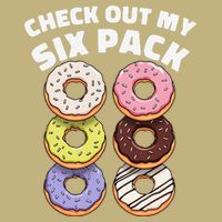Check Out My Six Pack Funny Donut Design T-Shirt