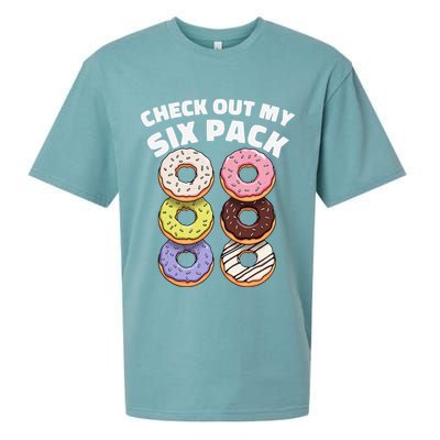 Check Out My Six Pack Funny Donut Design Sueded Cloud Jersey T-Shirt