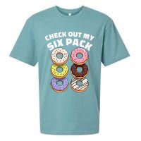 Check Out My Six Pack Funny Donut Design Sueded Cloud Jersey T-Shirt