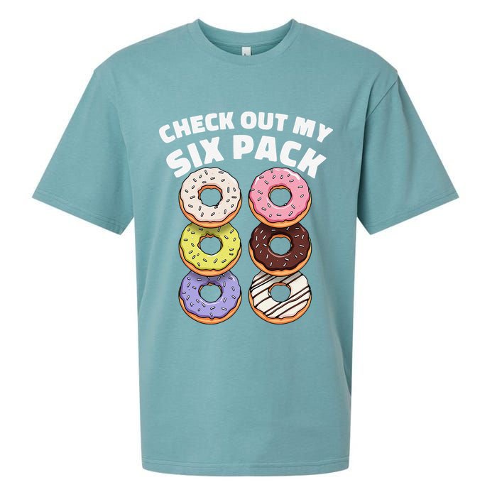 Check Out My Six Pack Funny Donut Design Sueded Cloud Jersey T-Shirt