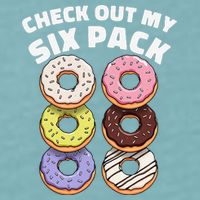 Check Out My Six Pack Funny Donut Design Sueded Cloud Jersey T-Shirt