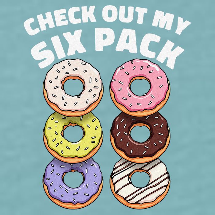 Check Out My Six Pack Funny Donut Design Sueded Cloud Jersey T-Shirt