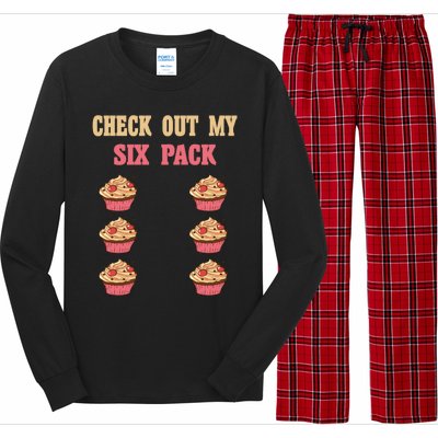 Check Out My Six 6 Pack Cupcake Weightlifting 'S 'S Gift Long Sleeve Pajama Set