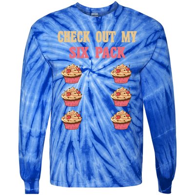 Check Out My Six 6 Pack Cupcake Weightlifting 'S 'S Gift Tie-Dye Long Sleeve Shirt