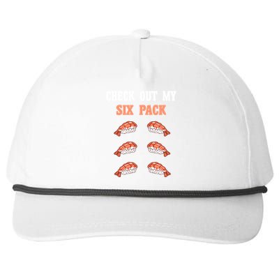 Check Out My Six 6 Pack Ebi Sushi Weightlift 'S 'S Cute Gift Snapback Five-Panel Rope Hat