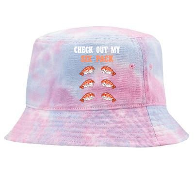 Check Out My Six 6 Pack Ebi Sushi Weightlift 'S 'S Cute Gift Tie-Dyed Bucket Hat