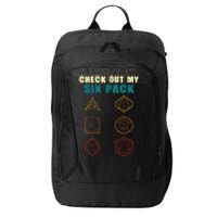 Check Out My Six Pack Dice For D.20 RPG Gamer City Backpack