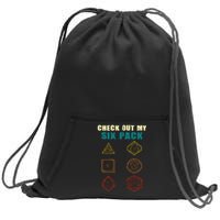 Check Out My Six Pack Dice For D.20 RPG Gamer Sweatshirt Cinch Pack Bag