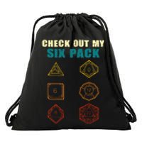 Check Out My Six Pack Dice For D.20 RPG Gamer Drawstring Bag