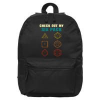 Check Out My Six Pack Dice For D.20 RPG Gamer 16 in Basic Backpack