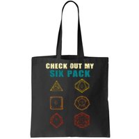 Check Out My Six Pack Dice For D.20 RPG Gamer Tote Bag