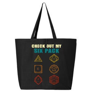 Check Out My Six Pack Dice For D.20 RPG Gamer 25L Jumbo Tote