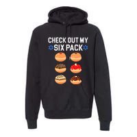 Check Out My Six Pack Donut Abs Hanukkah Chanukah  Premium Hoodie