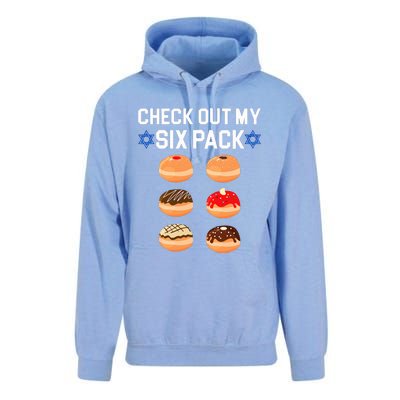 Check Out My Six Pack Donut Abs Hanukkah Chanukah  Unisex Surf Hoodie