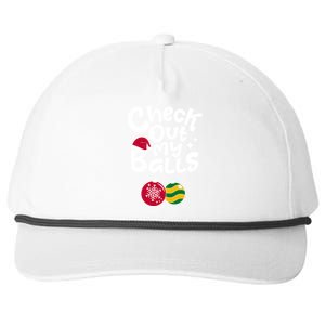 Check Out My Balls Christmas Xmas Sarcastic Joke Snapback Five-Panel Rope Hat