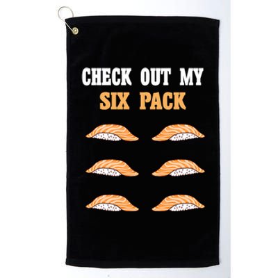 Check Out My Six 6 Pack Ebi Sushi Weightlifting Gift Platinum Collection Golf Towel