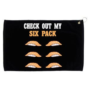 Check Out My Six 6 Pack Ebi Sushi Weightlifting Gift Grommeted Golf Towel