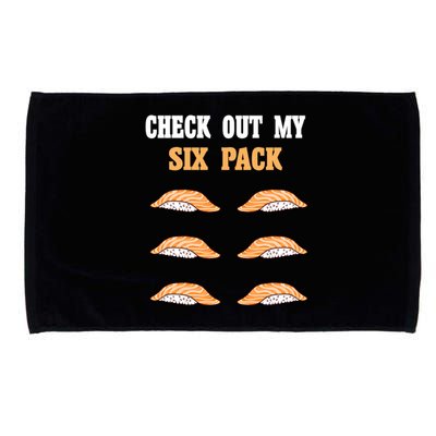 Check Out My Six 6 Pack Ebi Sushi Weightlifting Gift Microfiber Hand Towel