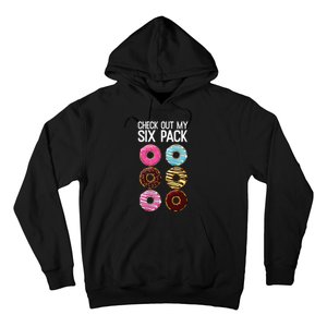 Check Out My Six Pack Funny Donut Lover Dad Bod Junk Food Hoodie