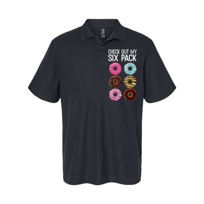 Check Out My Six Pack Funny Donut Lover Dad Bod Junk Food Softstyle Adult Sport Polo