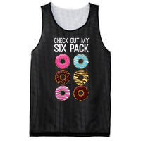 Check Out My Six Pack Funny Donut Lover Dad Bod Junk Food Mesh Reversible Basketball Jersey Tank