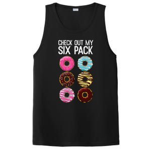 Check Out My Six Pack Funny Donut Lover Dad Bod Junk Food PosiCharge Competitor Tank