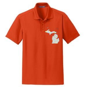 Counties Of Michigan Illustration Map Dry Zone Grid Polo