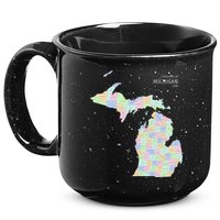 Counties Of Michigan Illustration Map 15oz Campfire Ceramic Mug