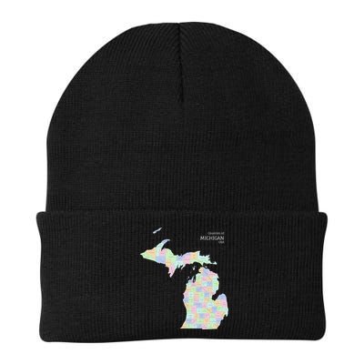 Counties Of Michigan Illustration Map Beanie