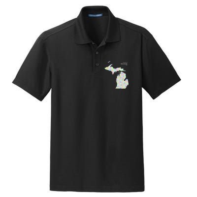 Counties Of Michigan Illustration Map Dry Zone Grid Polo