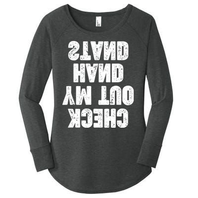 Check Out My Handstand Funny Cheerleader Dancer Soccer Women's Perfect Tri Tunic Long Sleeve Shirt