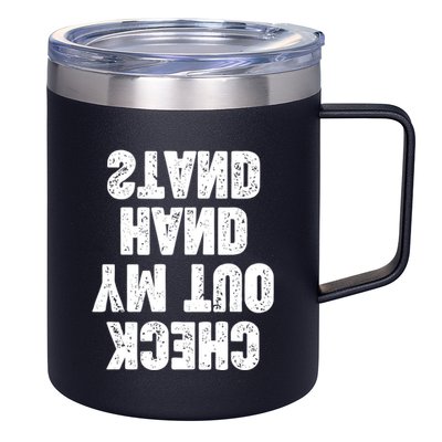 Check Out My Handstand Funny Cheerleader Dancer Soccer 12oz Stainless Steel Coffee Mug