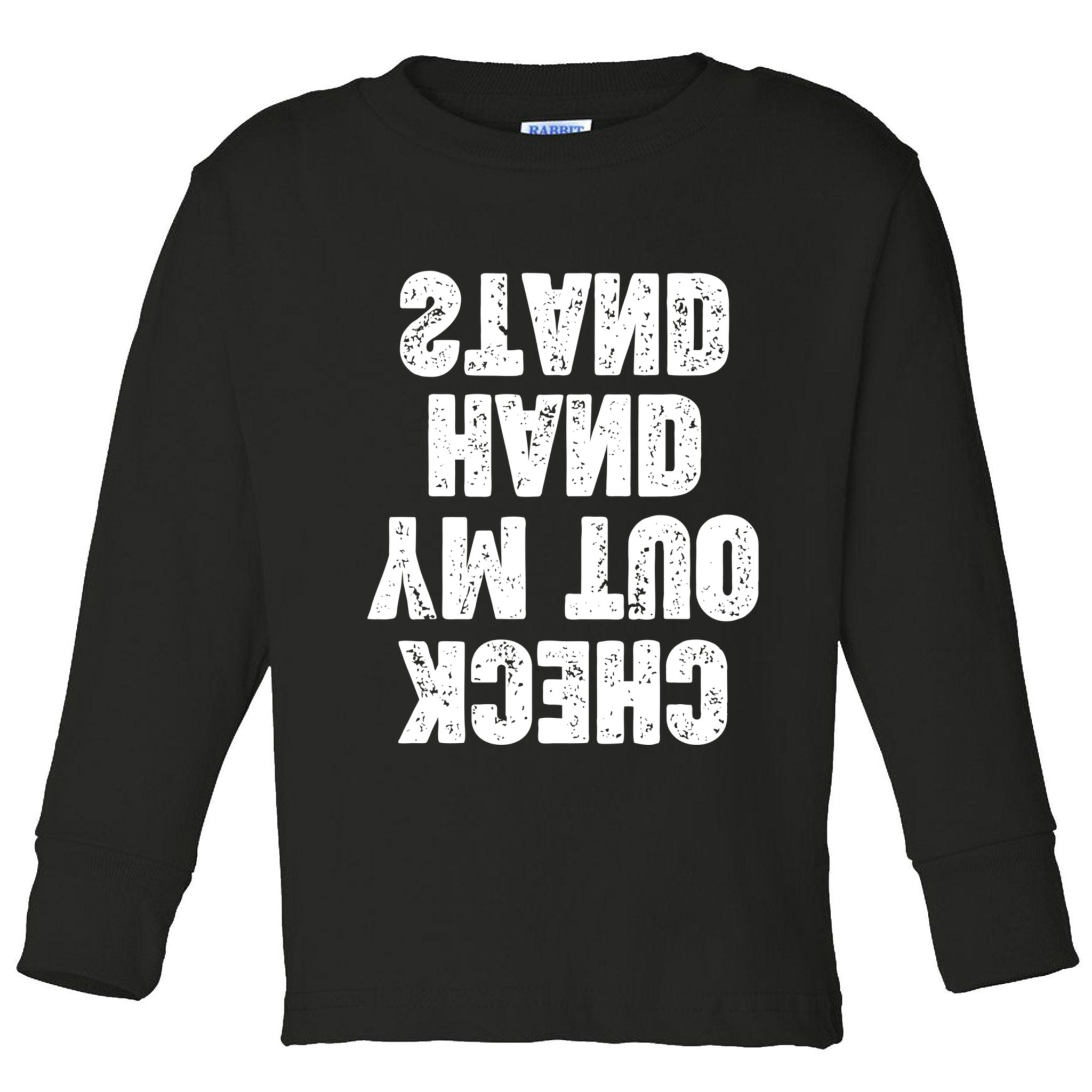Check Out My Handstand Funny Cheerleader Dancer Soccer Toddler Long Sleeve Shirt