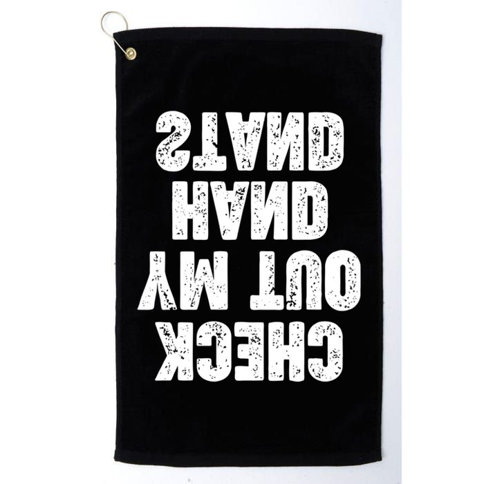 Check Out My Handstand Funny Cheerleader Dancer Soccer Golf Towel
