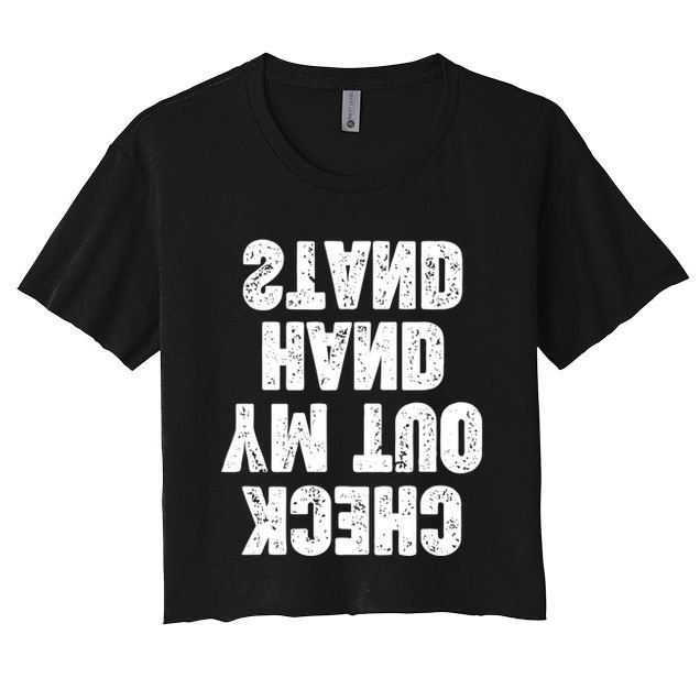 Check Out My Handstand Funny Cheerleader Dancer Soccer Crop Top
