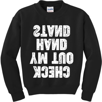 Check Out My Handstand Funny Cheerleader Dancer Soccer Kids Sweatshirt