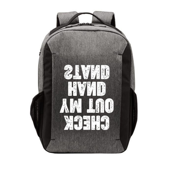 Check Out My Handstand Funny Cheerleader Dancer Soccer Vector Backpack