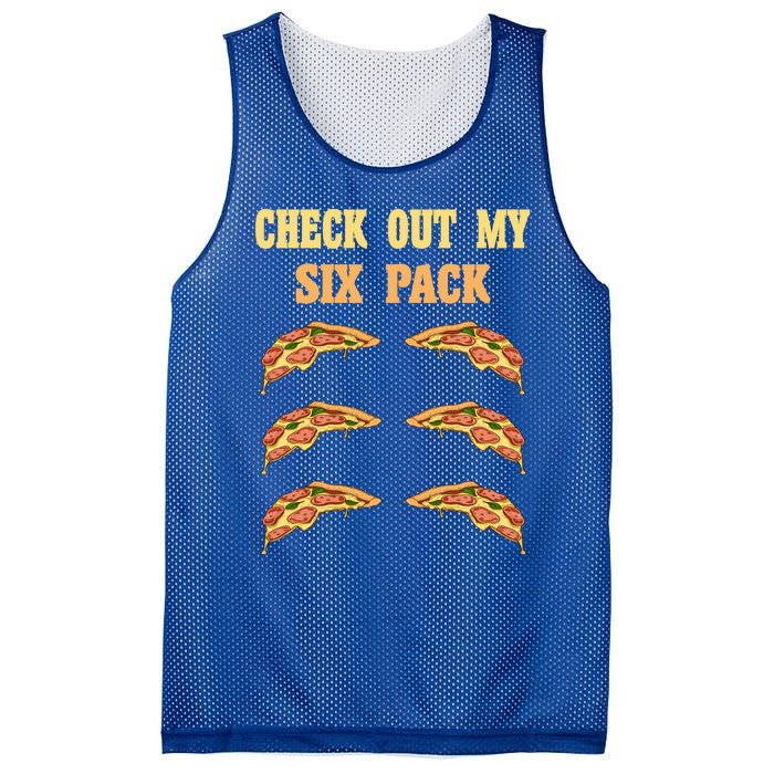 Check Out My Six 6 Pack Pizza Weightlifting 'S 'S Great Gift Mesh Reversible Basketball Jersey Tank