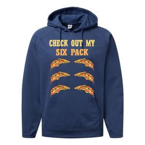 Check Out My Six 6 Pack Pizza Weightlifting 'S 'S Great Gift Performance Fleece Hoodie