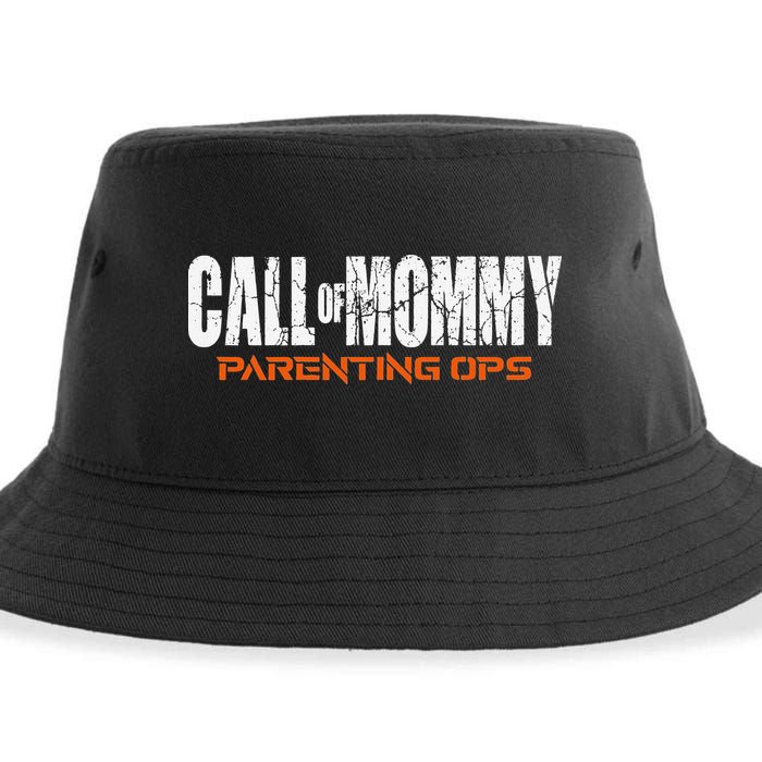 Call Of Mommy Parenting Ops Funny Gamer Mom Mother's Day Sustainable Bucket Hat