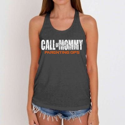 Call Of Mommy Parenting Ops Funny Gamer Mom Mother's Day Women's Knotted Racerback Tank