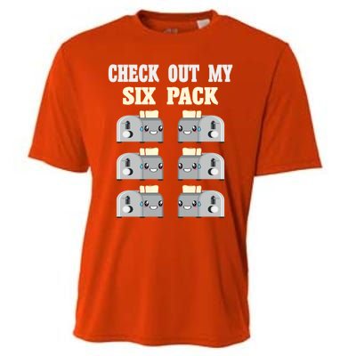 Check Out My Six 6 Pack Toasted Bread Weightlift Gift Cooling Performance Crew T-Shirt