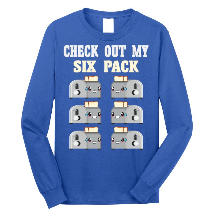 Check Out My Six 6 Pack Toasted Bread Weightlift Gift Long Sleeve Shirt