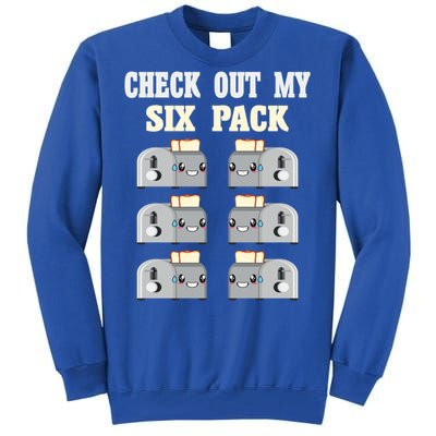 Check Out My Six 6 Pack Toasted Bread Weightlift Gift Tall Sweatshirt